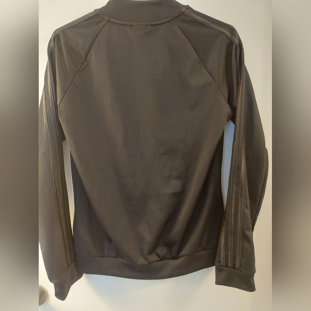 Adidas Women's Black Bomber Jacket-Vintage - Picture 5 of 7